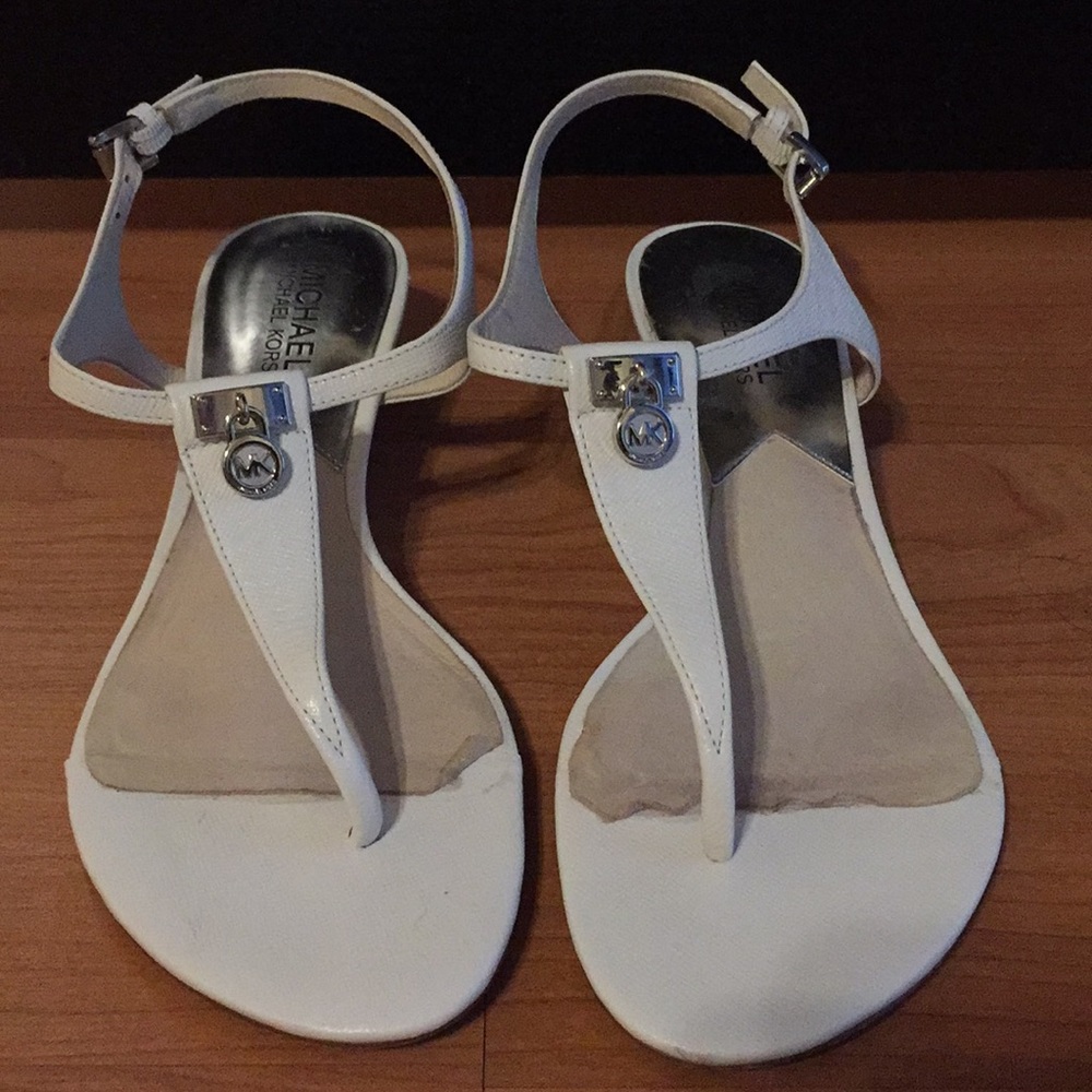 White MICHAEL Michael Kors Sandals (7.5)